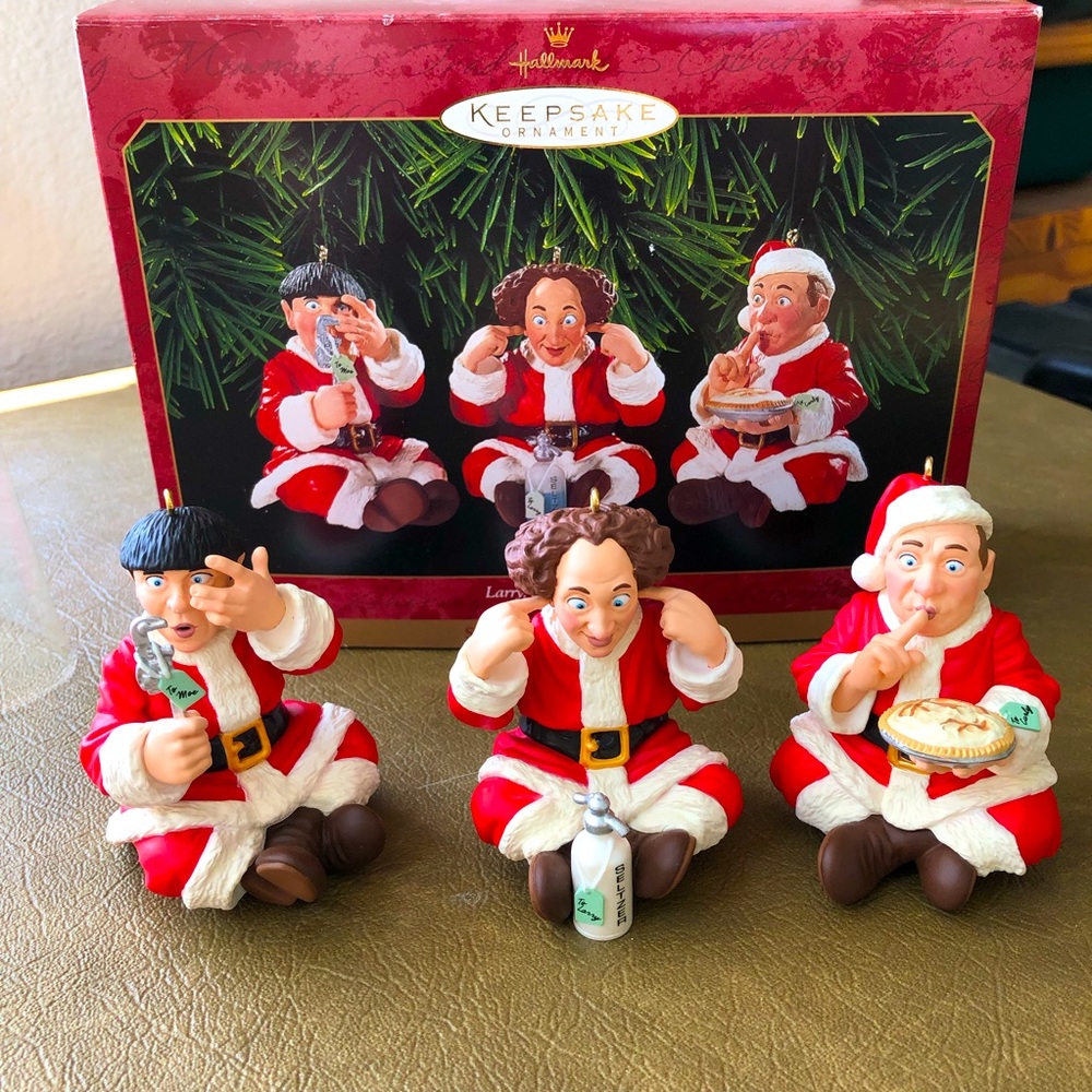 Hallmark 3 Stooges Ornaments.